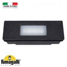 Φωτιστικό Χωνευτό Ορθογώνιο με Λάμπα LED 3W 400lm 230V Ρητίνης Μαύρο IP55 Fumagalli Nina 150